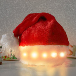 Christmas Hat LED Light Plush Children